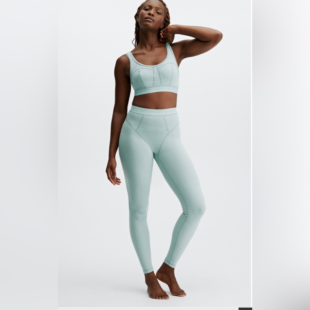 Fabletics-Tinsley-waffle high waisted leggings & tank top set-2 pc. New